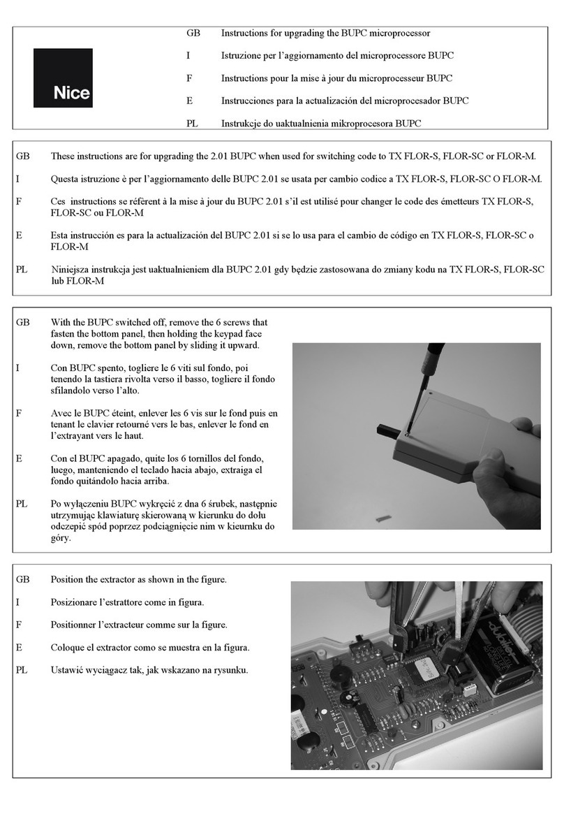 Nice TX FLOR-S User manual