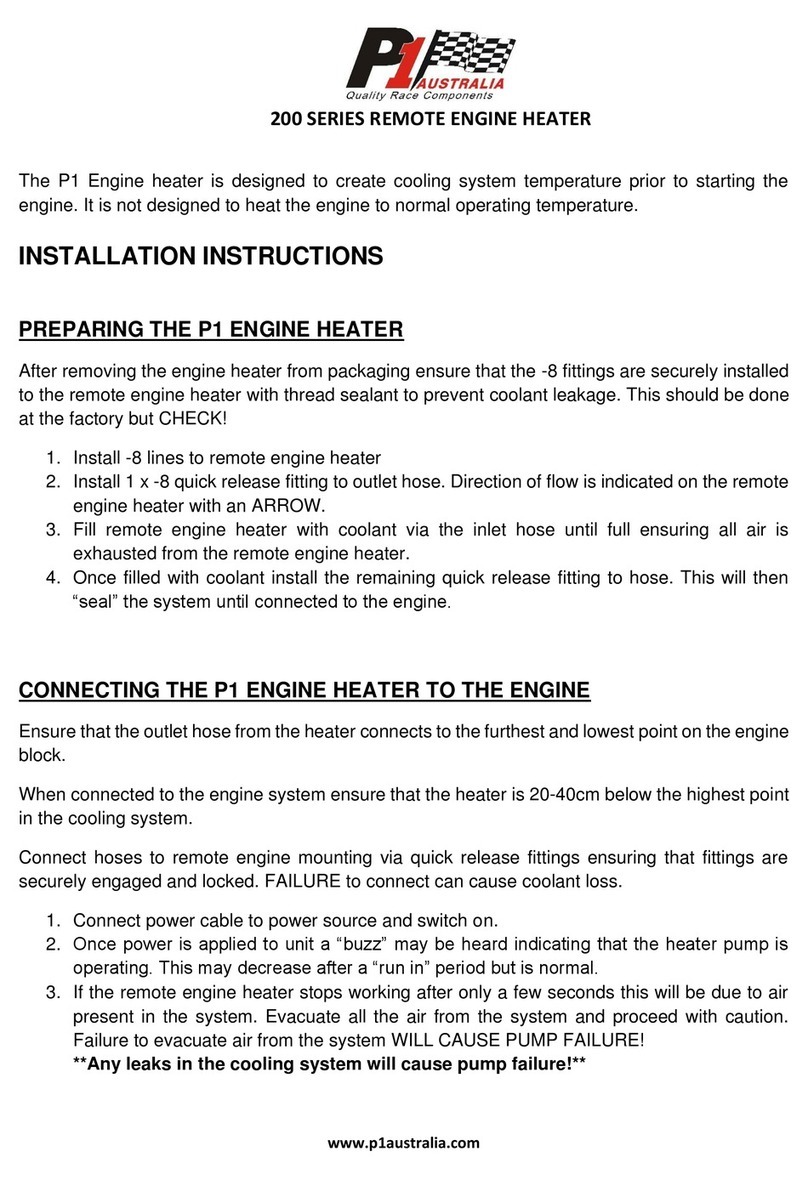 P1 Australia 200 Series installation instructions