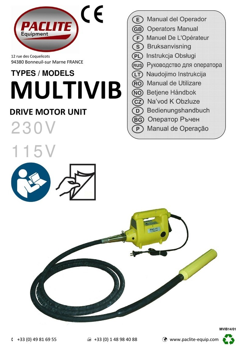 PACLITE Equipment MULTIVIB Operator's manual