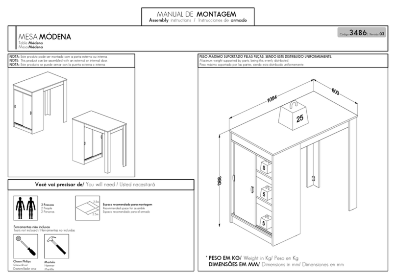 Madeira Modena Assembly instructions