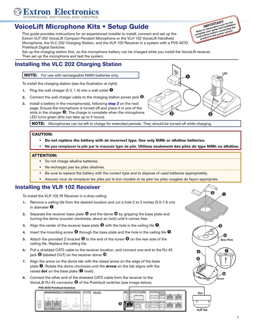 Extron electronics VoiceLift VLP 202 User manual