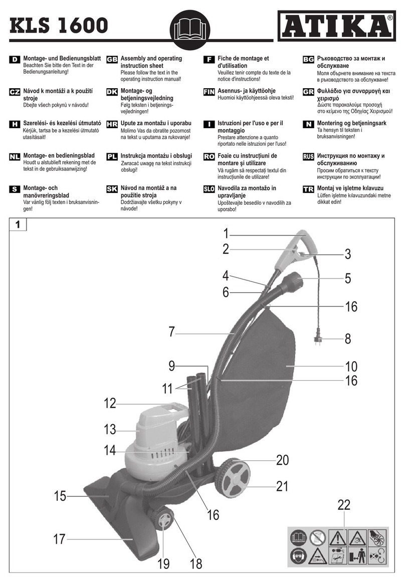 ATIKA KLS 1600 - Assembly and operating instruction sheet ATIKA KLS 1600 - Assembly and operating instruction sheet