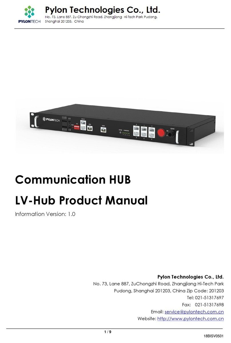 Pylon Technologies LV-Hub Series product manual Pylon Technologies LV-Hub Series product manual