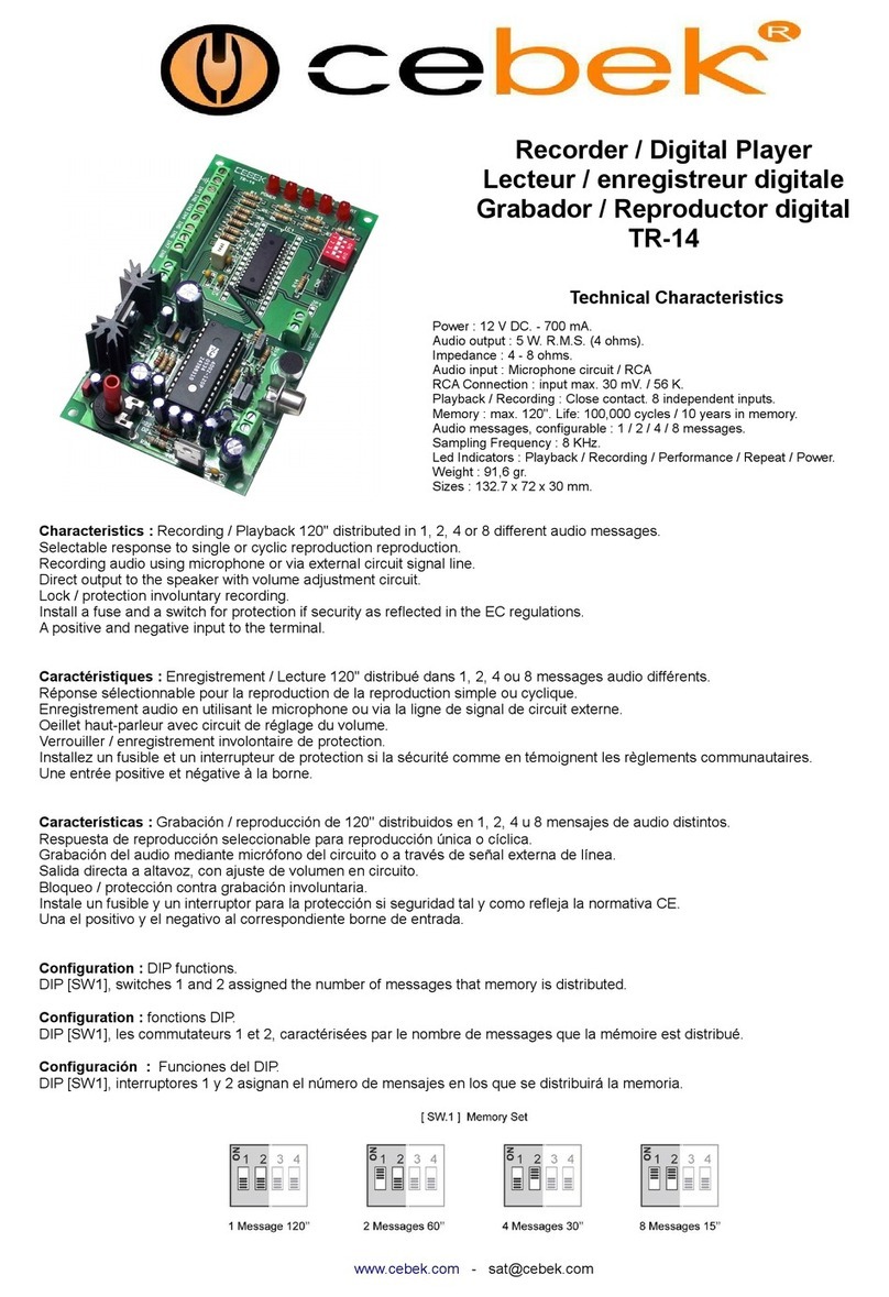 CEBEK TR-14 user manual