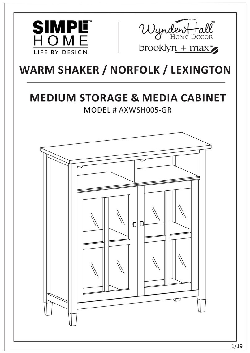 Simpli Home Wyndenhall Brooklyn + Max AXWSH005-GR User manual Simpli Home Wyndenhall Brooklyn + Max AXWSH005-GR User manual