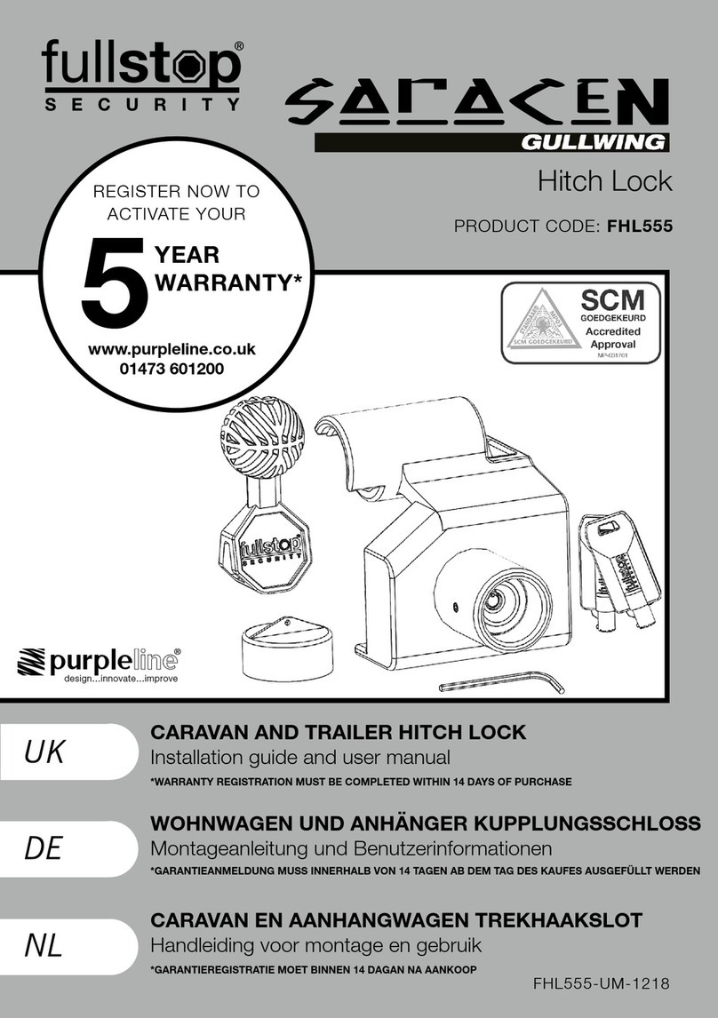 Purpleline FullStop security Saracen Gullwing FHL555 Installation guide and user's manual