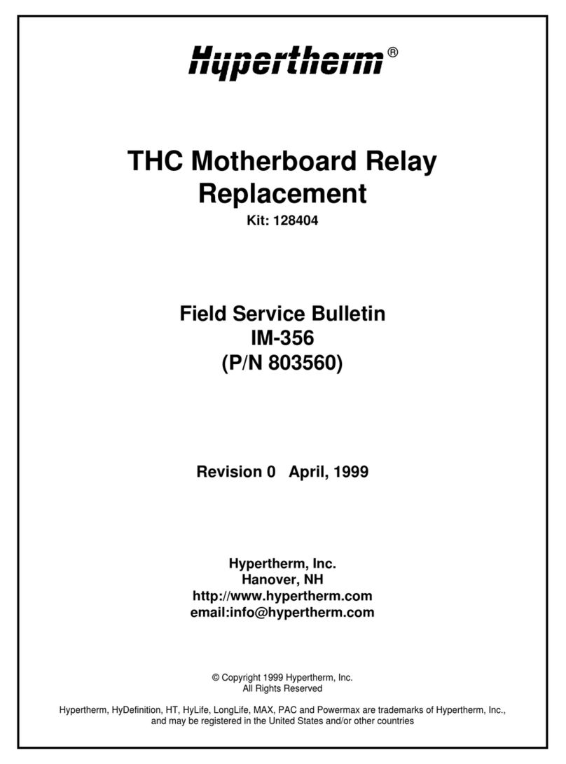 Hypertherm HT2000 Reference manual Hypertherm HT2000 Reference manual