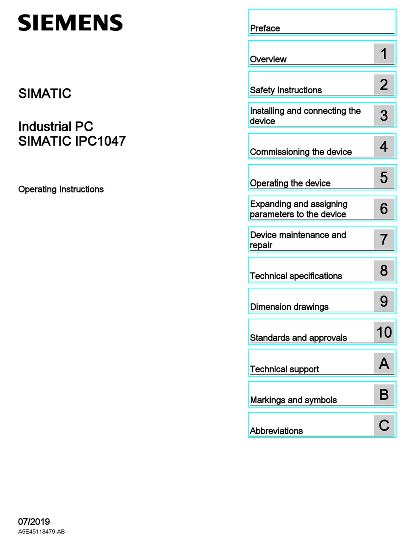 Siemens SIMATIC IPC1047 User manual