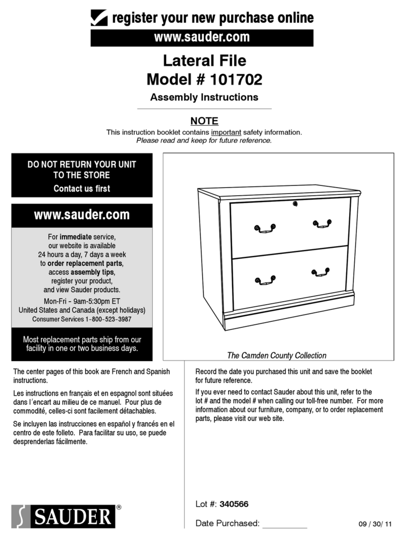 Sauder 101702 User manual Sauder 101702 User manual
