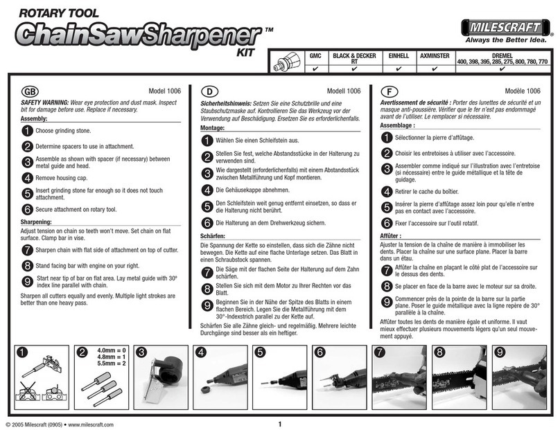 Milescraft ChainSawSharpener 1006 quick start guide