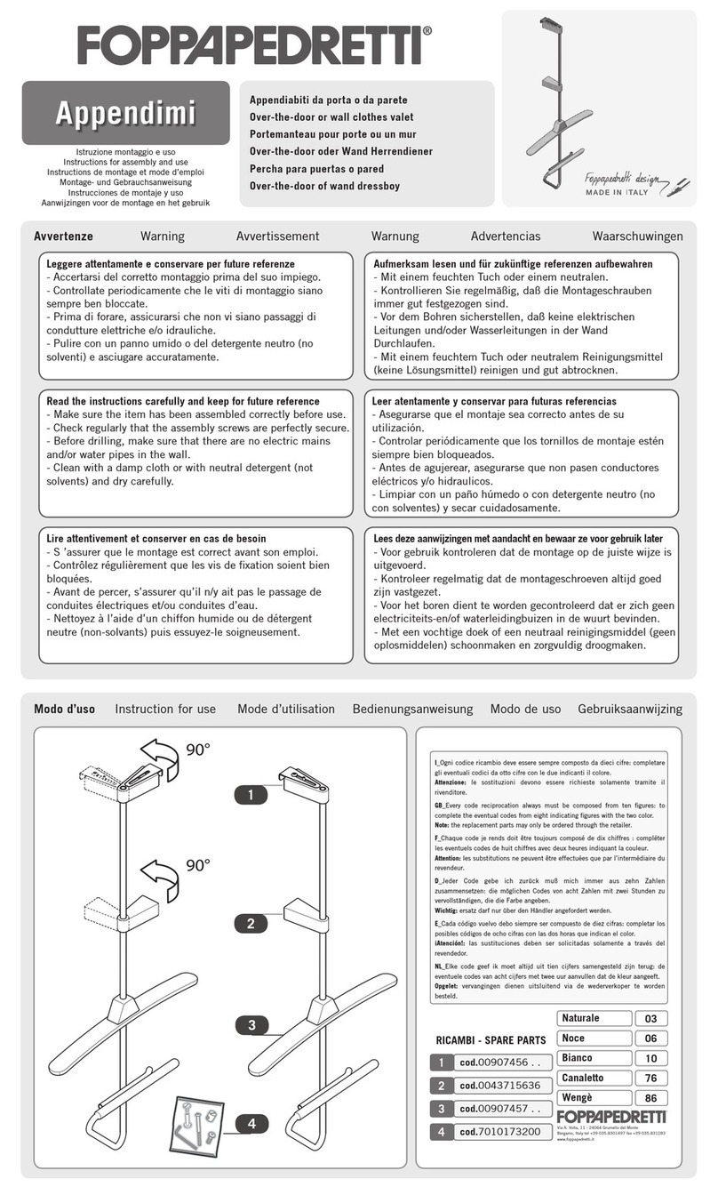 Foppapedretti Appendimi Instructions for assembly and use