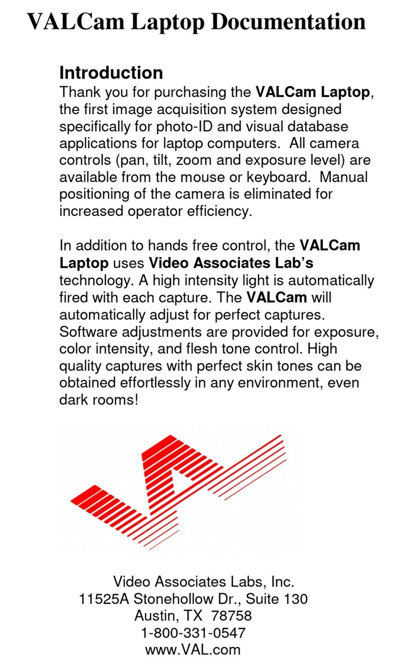 VAL VALCam Laptop Zoom with CamLite Documentation