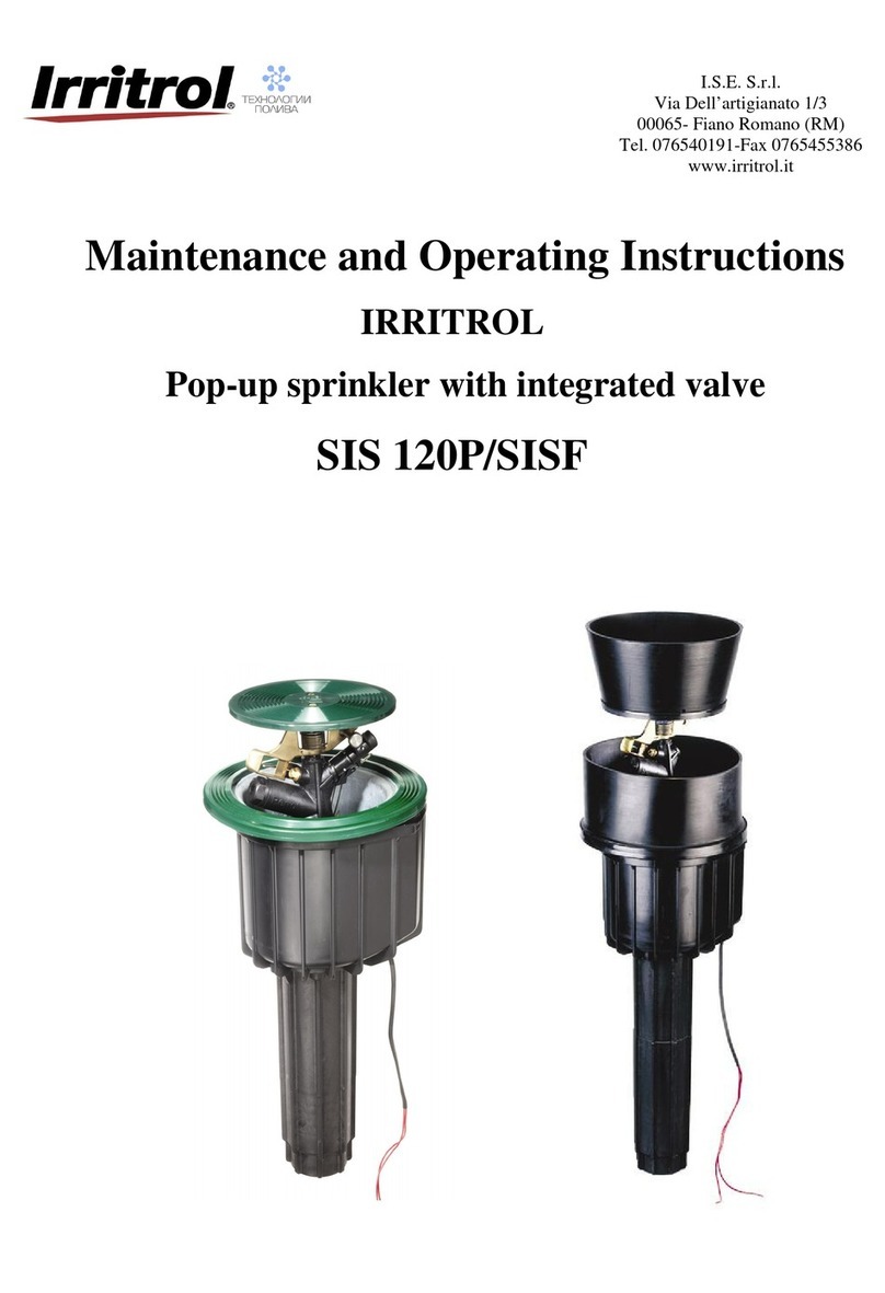 Irritrol SIS 120P Series Operating and maintenance manual
