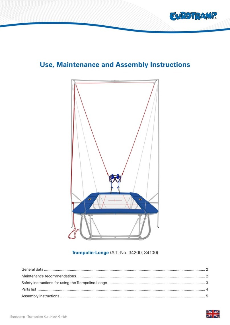 Eurotramp Trampolin-Longe Series Use, Maintenance and Assembly Instructions Eurotramp Trampolin-Longe Series Use, Maintenance and Assembly Instructions