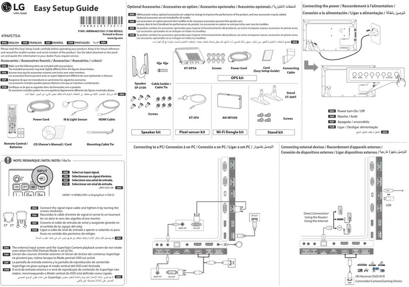 LG 49MS75A Quick start guide