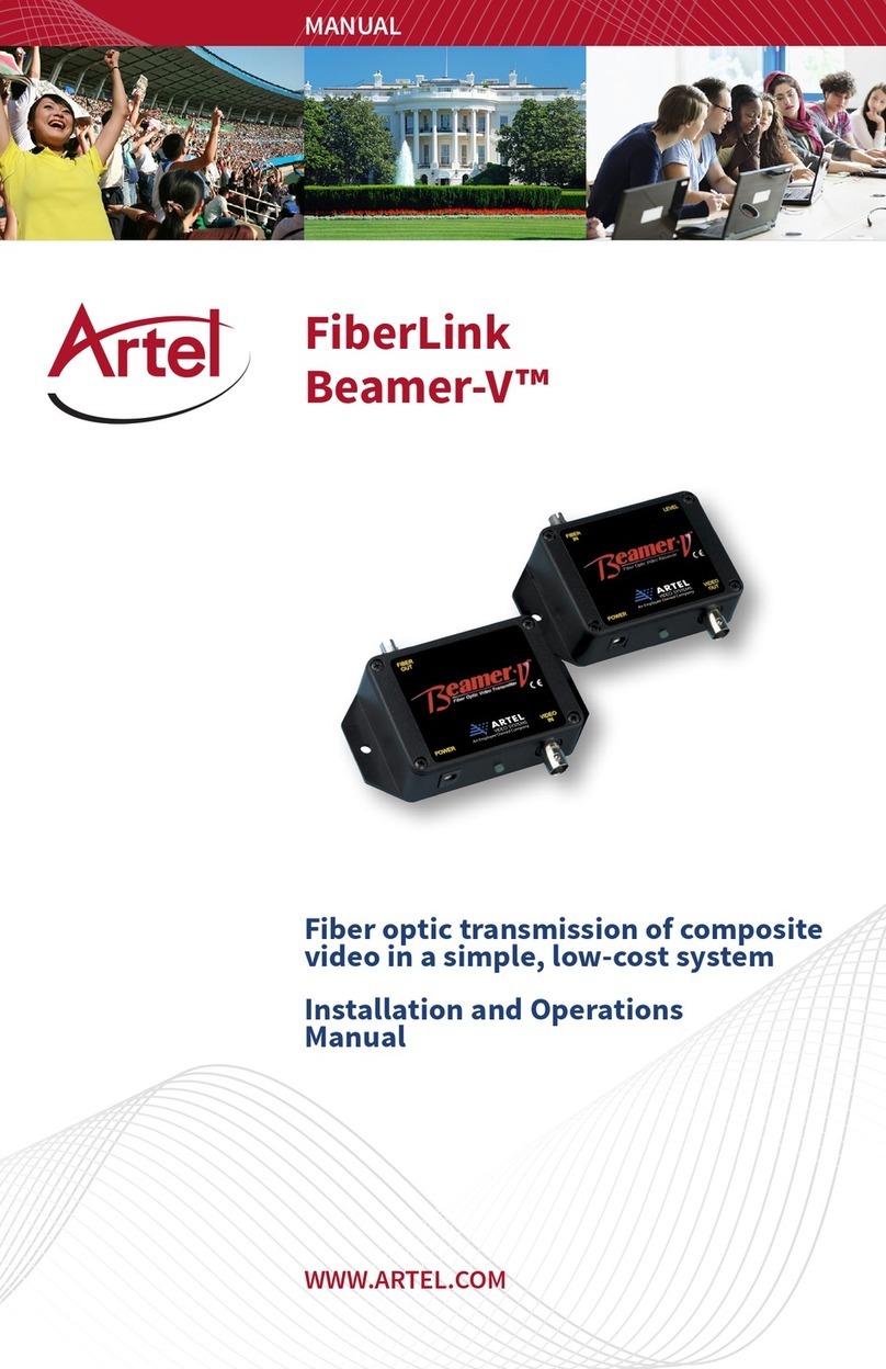 Artel FiberLink Beamer-V Installation and operation manual