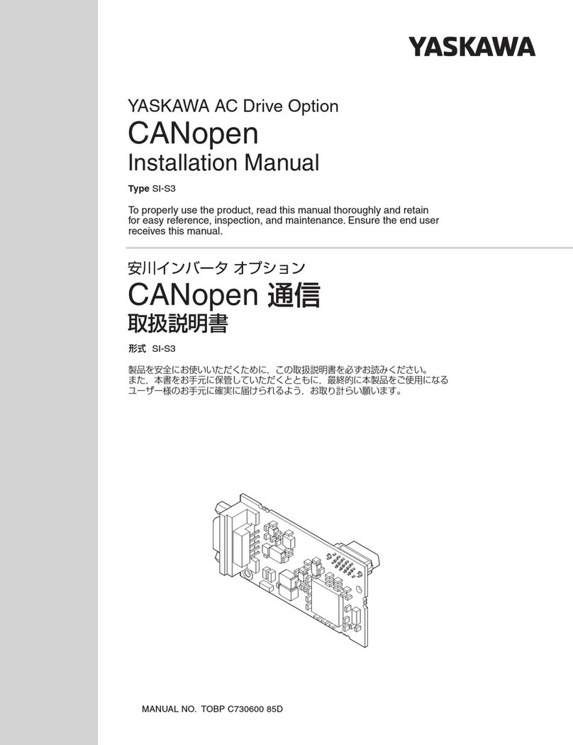 YASKAWA CANopen SI-S3 User manual