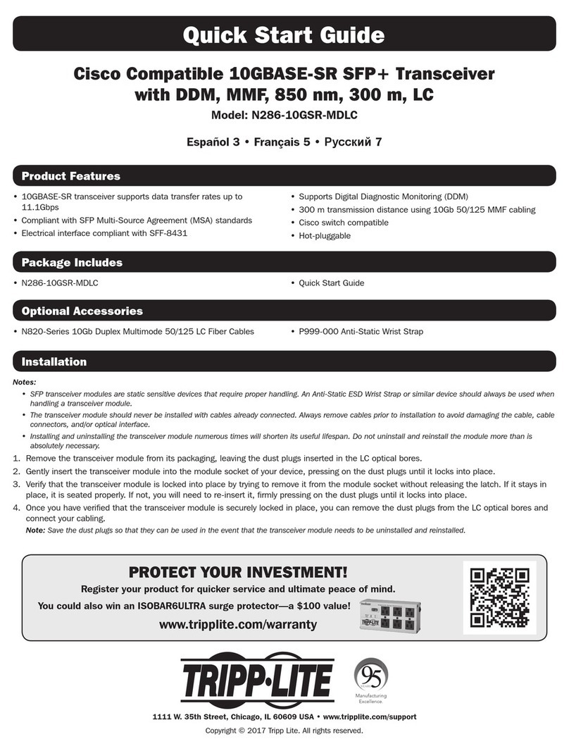 Tripp Lite N286-10GSR-MDLC User manual
