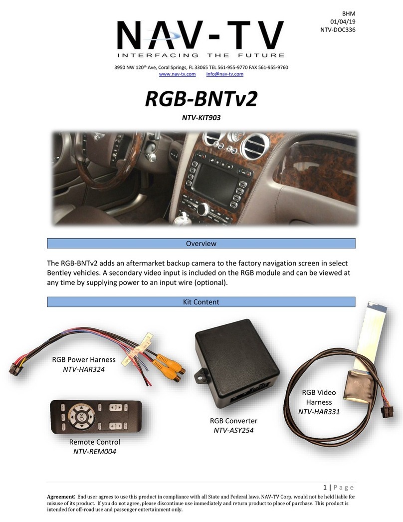 Nav TV RGB-BNTv2 NTV-KIT903 User manual