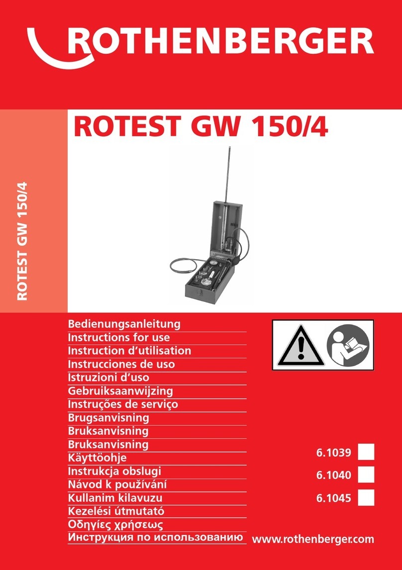 Rothenberger ROTEST GW 150/4 Instructions for use