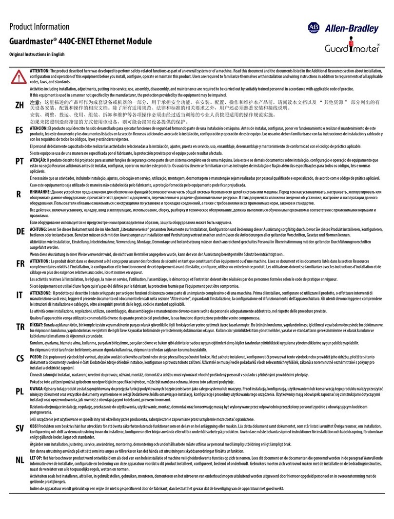 Allen-Bradley Guardmaster 440C-ENET User manual