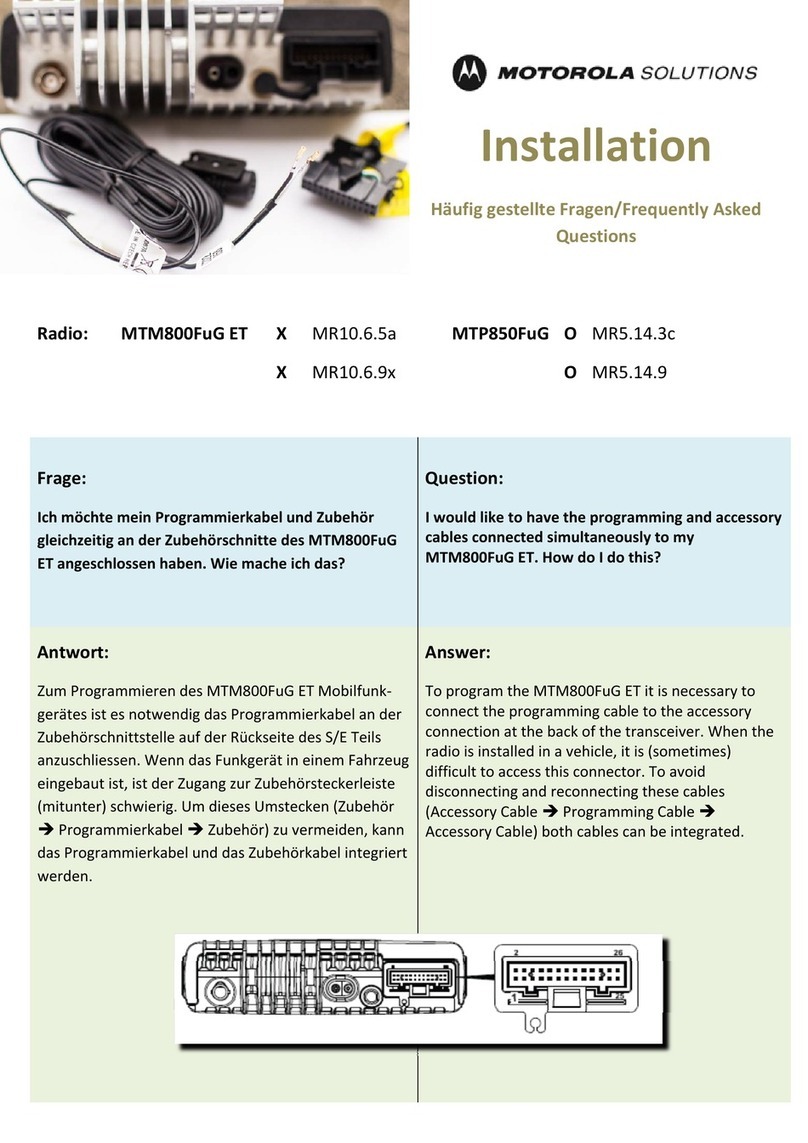Motorola MTM800FuG ET Instruction Manual