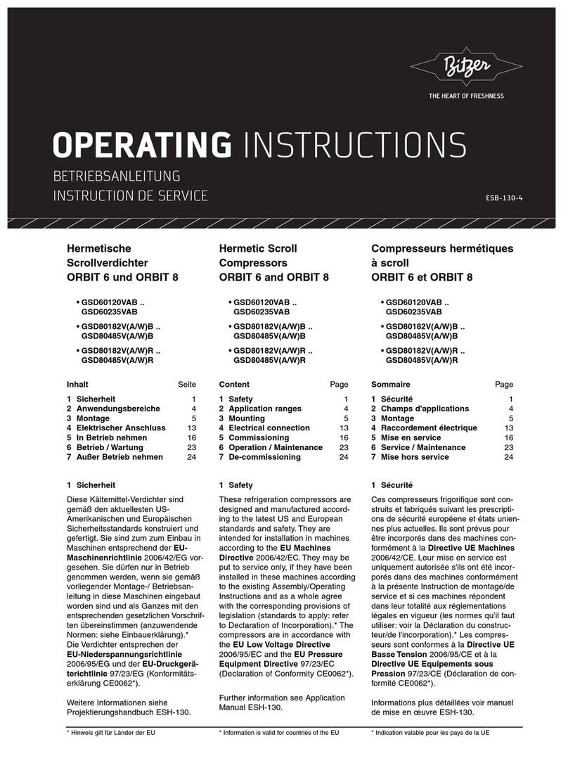Bitzer Orbit 6 Series operating instructions