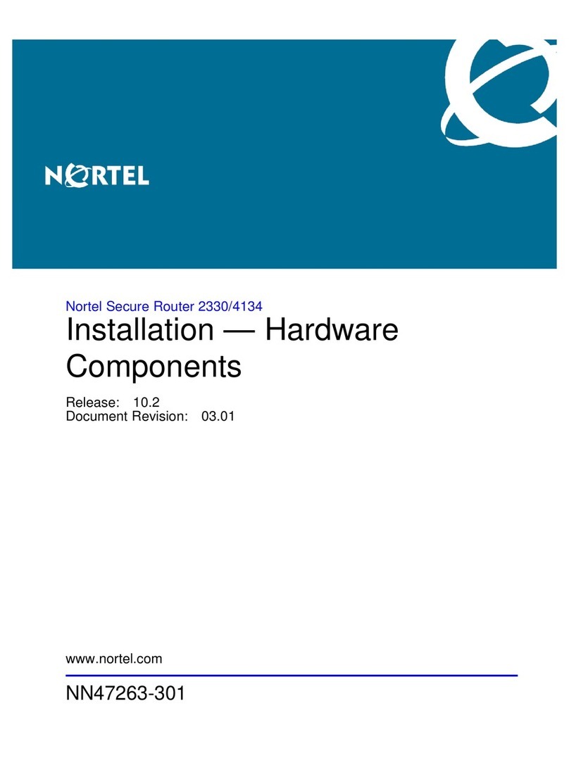 Nortel Secure Router 4134 User manual Nortel Secure Router 4134 User manual