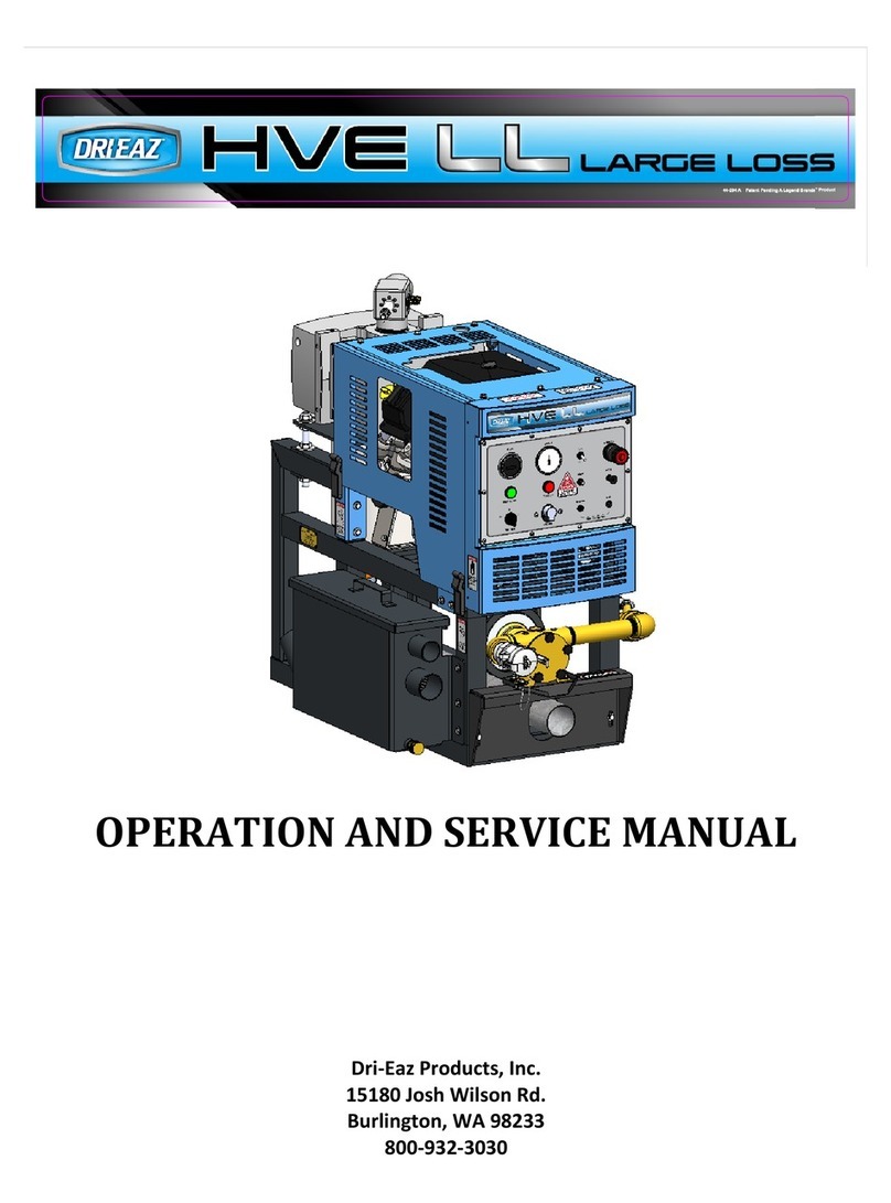 Drieaz HVE-LL Large Loss Operation and service manual