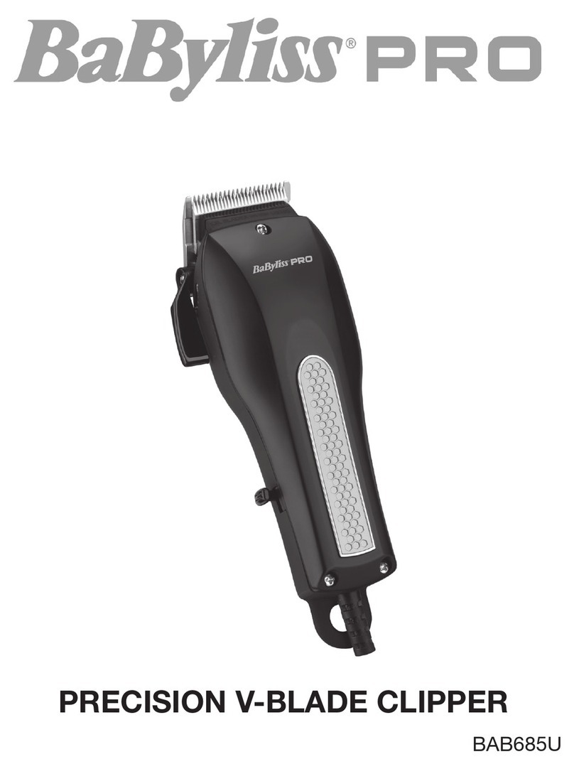 BaByliss PRO PRECISION V-BLADE CLIPPER manual BaByliss PRO PRECISION V-BLADE CLIPPER manual