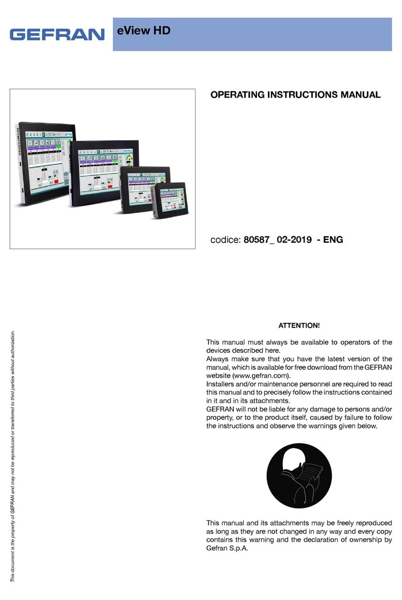 gefran eView HD 101 Instruction Manual