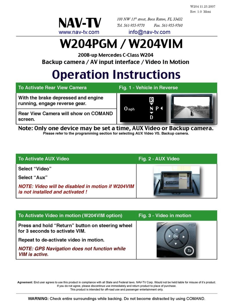 Nav TV W204PGM User manual Nav TV W204PGM User manual