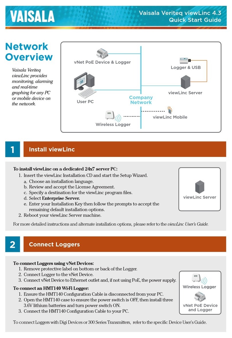 Vaisala Veriteq viewLinc 4.3 quick start guide