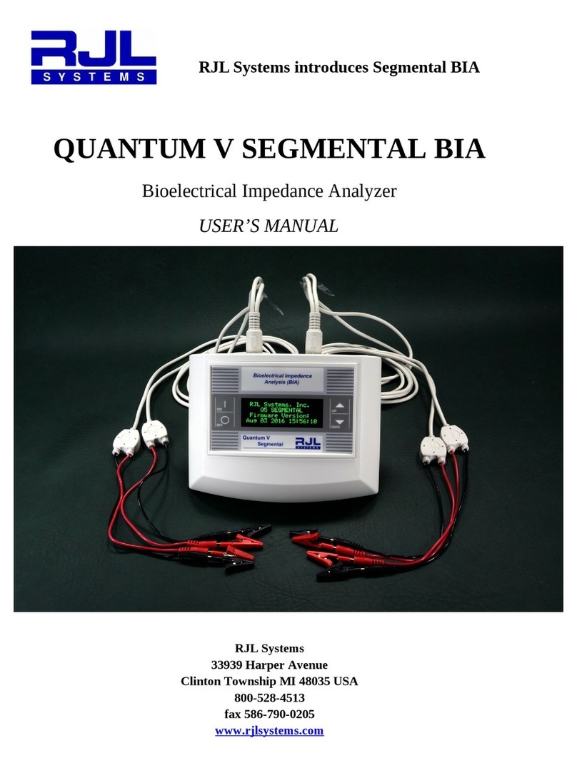 RJL systems QUANTUM V SEGMENTAL BIA user manual
