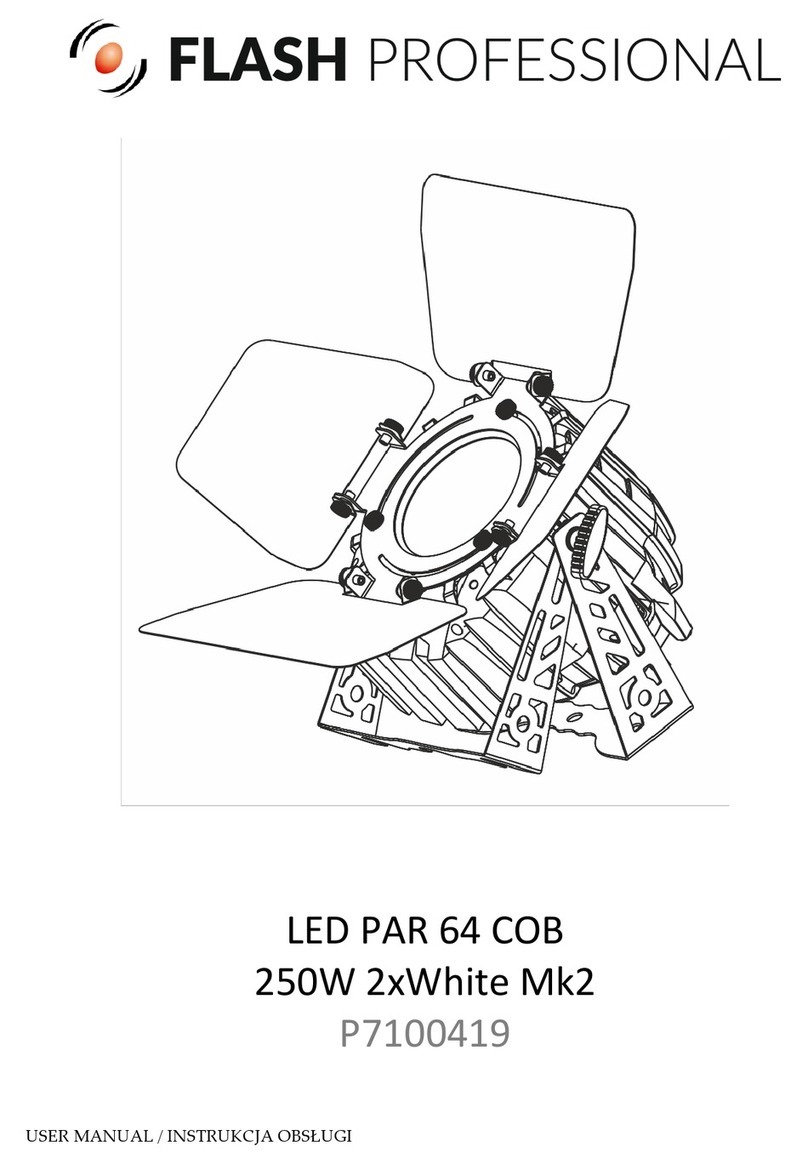 Flash professional LED PAR 64 COB 250W 2xWhite Mk2 user manual