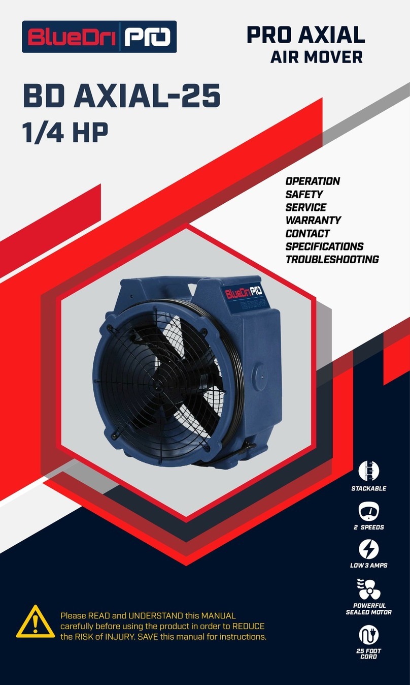 Bluedri BD AXIAL-25 Operation, Safety, Service and Maintenance Manual Bluedri BD AXIAL-25 Operation, Safety, Service and Maintenance Manual