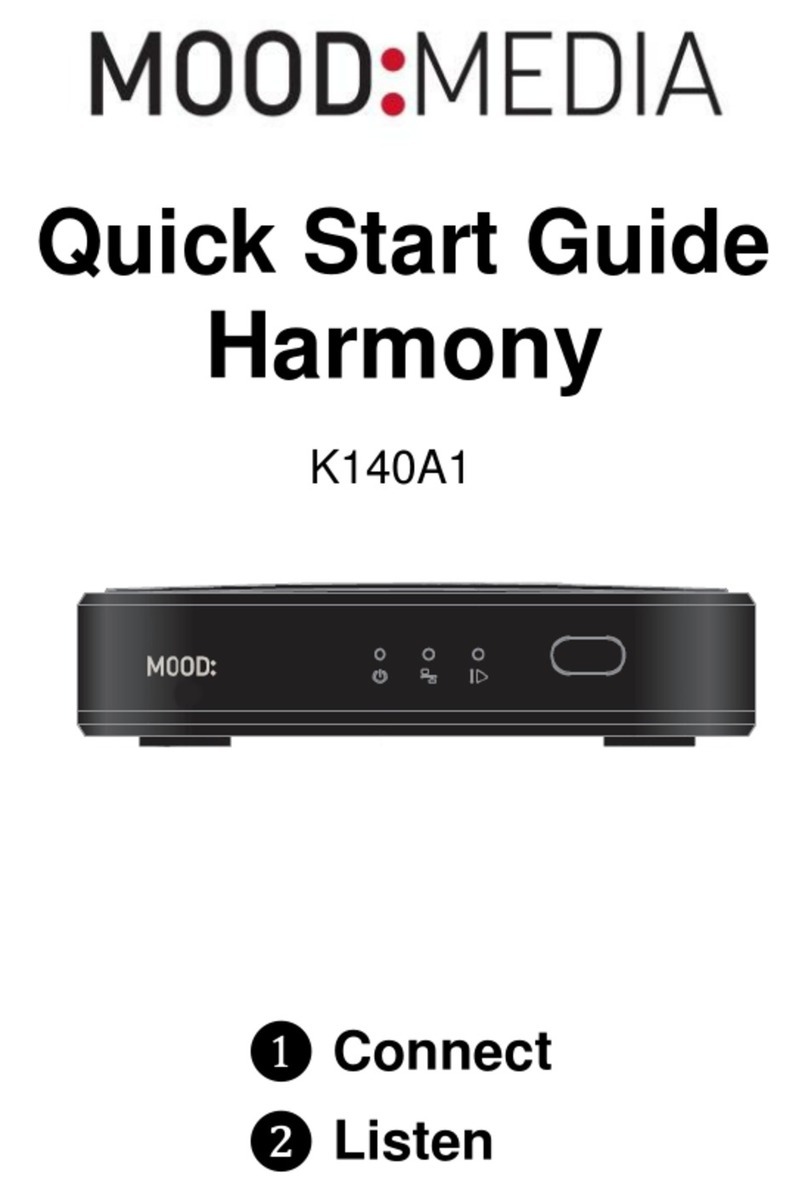 Mood Media Harmony K140A1 quick start guide