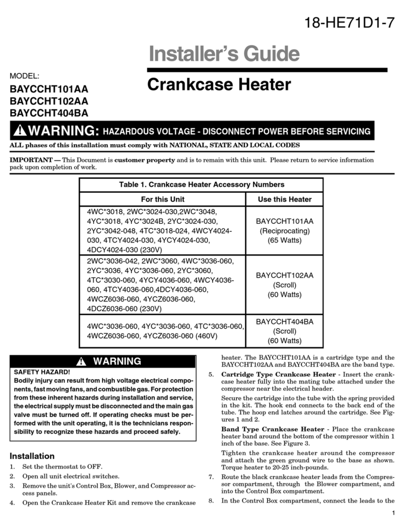 Trane BAYCCHT101AA Assembly instructions