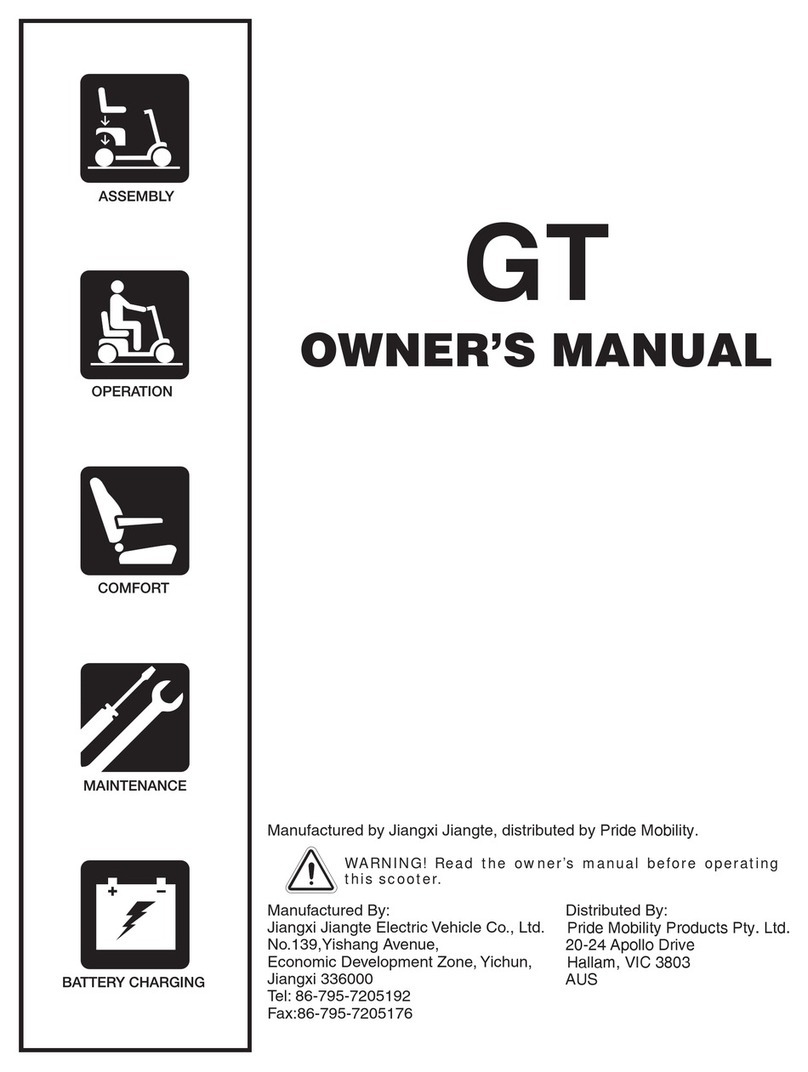 Pride Mobility GT owner's manual Pride Mobility GT owner's manual