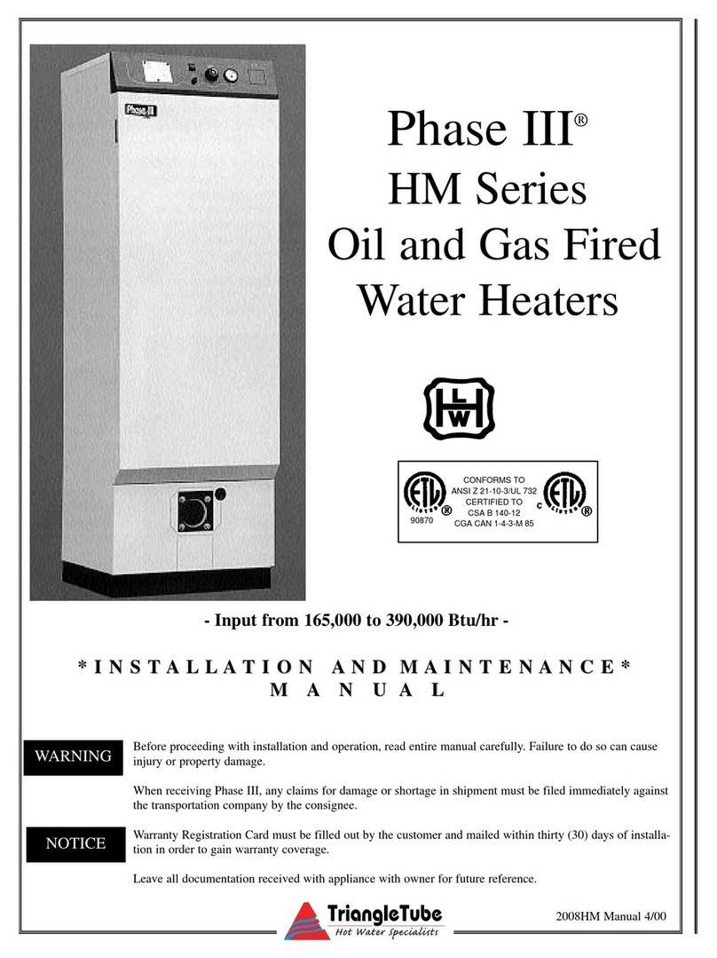TriangleTube Phase III HM Series Installation and maintenance manual