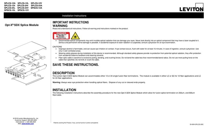 Leviton Opt-X SDX Series User manual