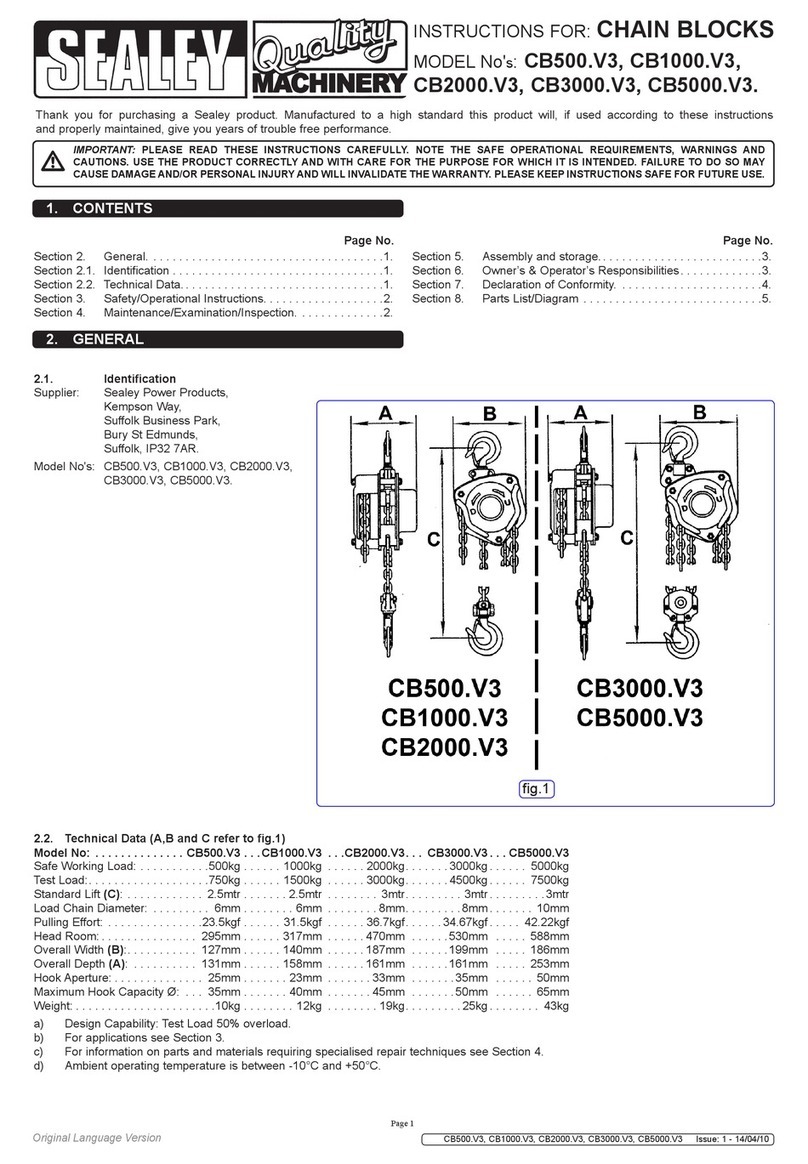 Sealey CB500.V3 instructions