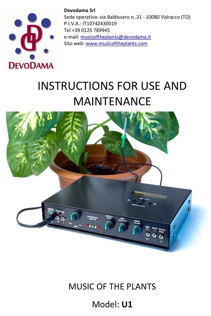Devodama U1 Instructions for use and maintenance