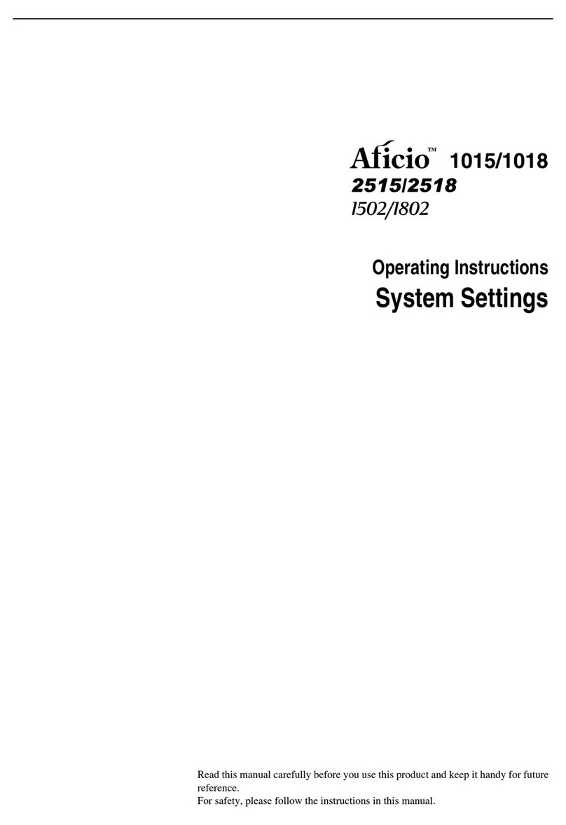 Ricoh Aficio 1015 User manual