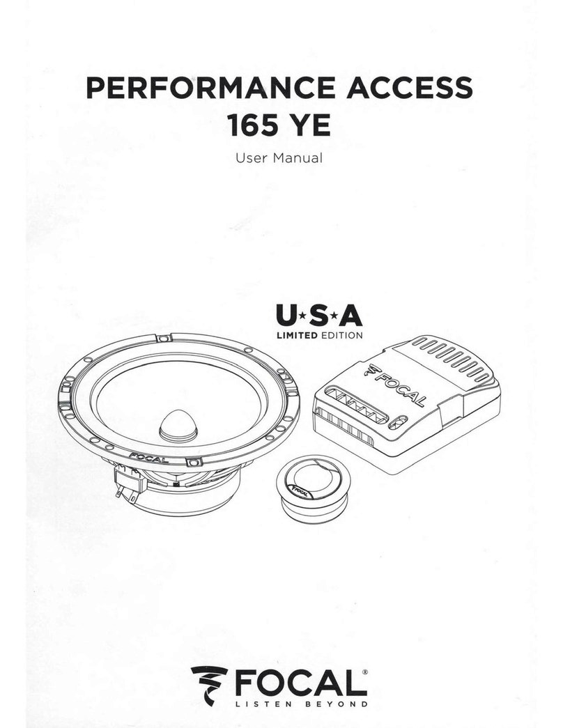Focal PERFORMANCE ACCESS 165 YE USA LIMITED... User manual Focal PERFORMANCE ACCESS 165 YE USA LIMITED... User manual