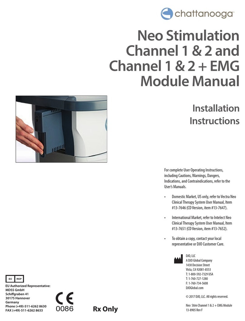 Chattanooga Neo Stimulation Channel 1 & 2 User manual Chattanooga Neo Stimulation Channel 1 & 2 User manual