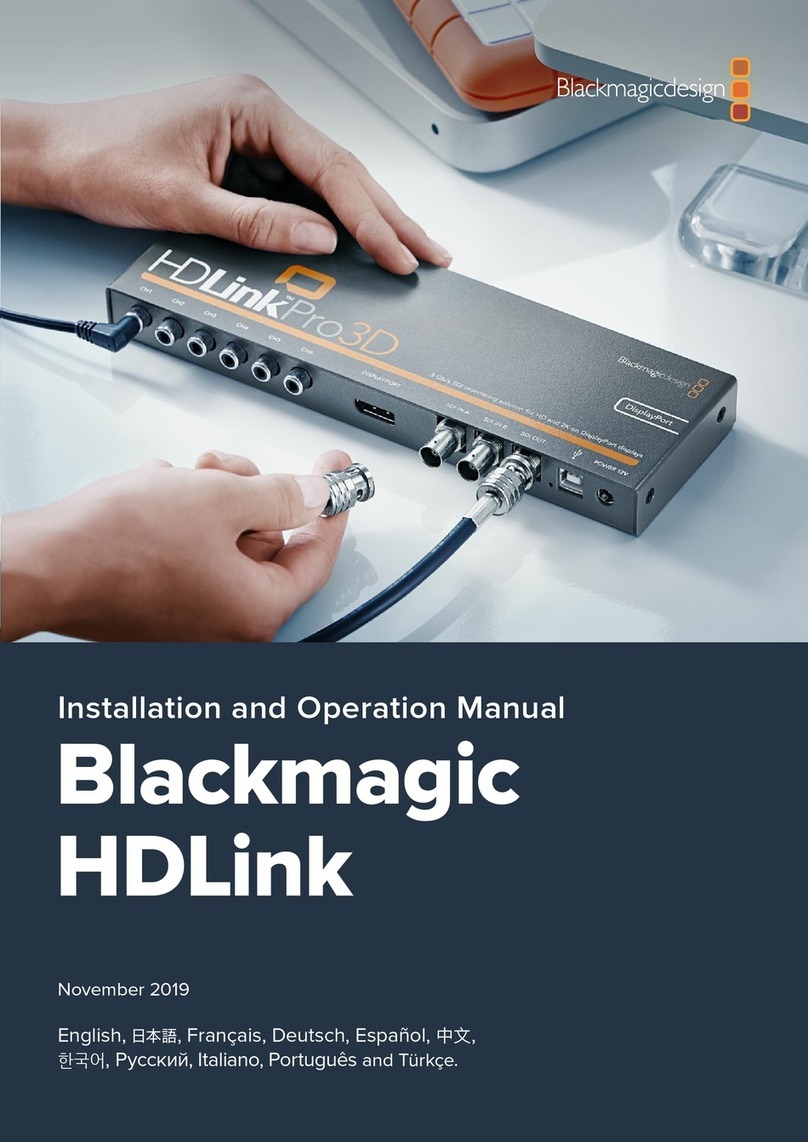Blackmagicdesign HDLink Series Installation and operation manual