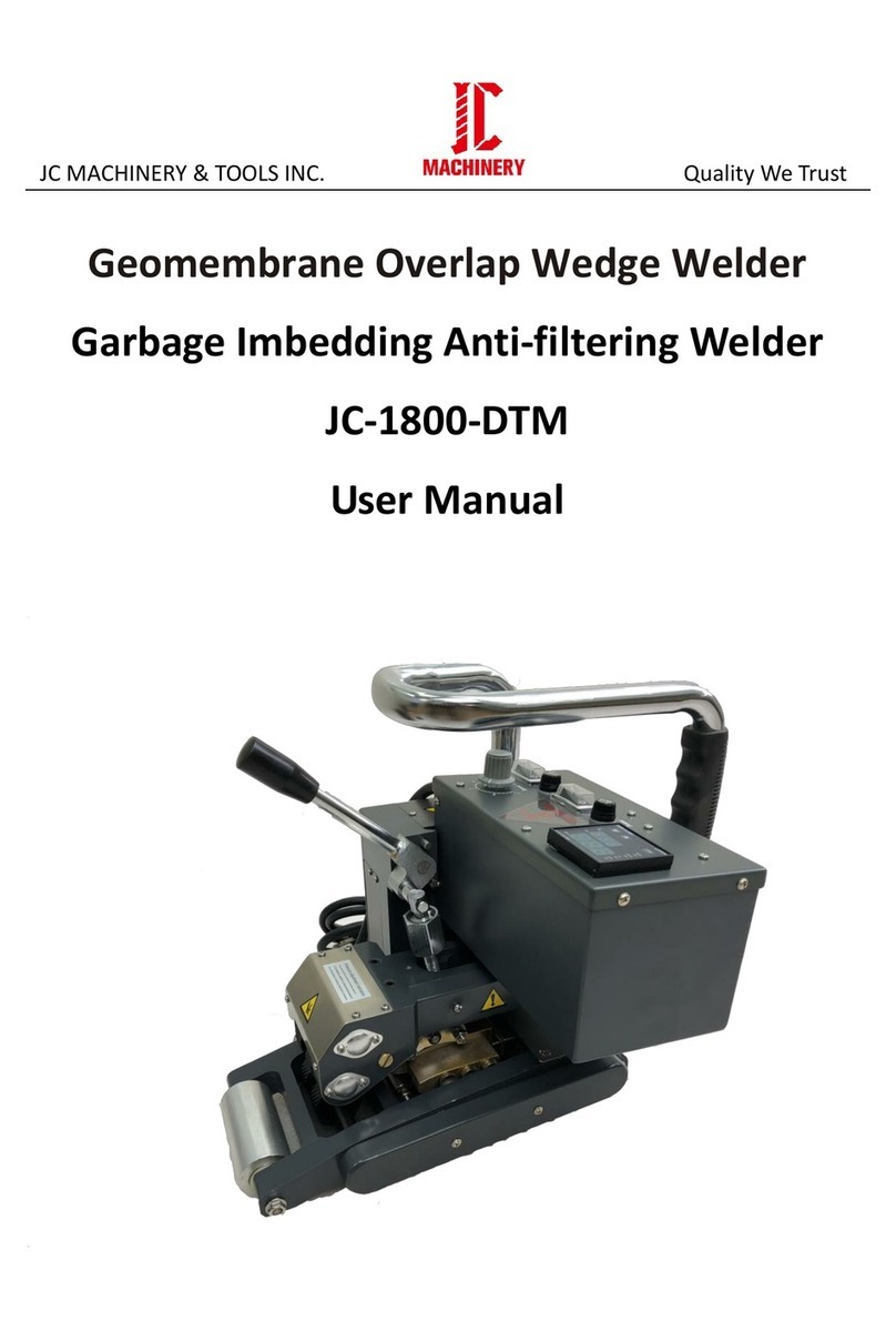 JC MACHINERY & TOOLS JC-1800-DTM user manual