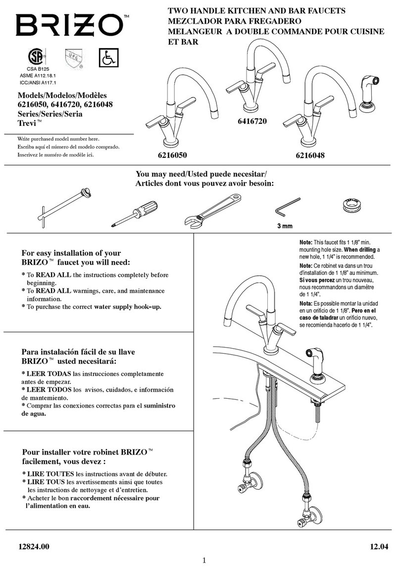 Masco Brizo Trevi Series User manual