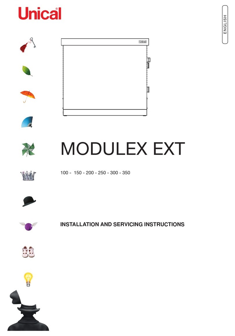 Unical MODULEX EXT 150 Installation and servicing instructions